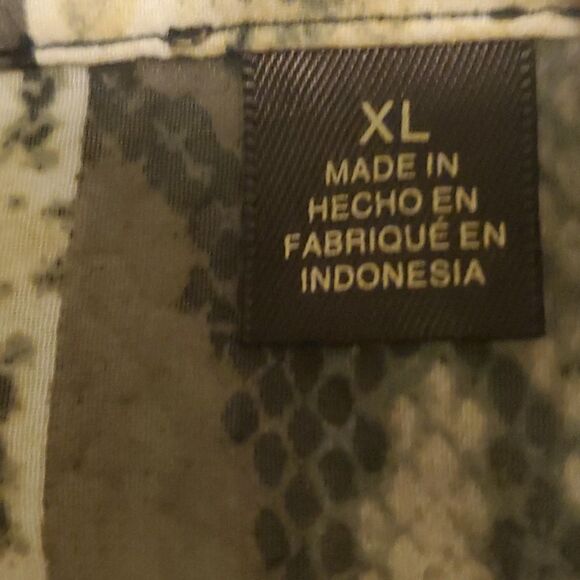 Skye's The Limit womens XL cream & gray snakeskin fully sheer tunic swim… - Picture 5 of 11